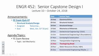 *FE Exam Review: Geotechnical Engineering I (2018.10.24)