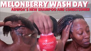 MELONBERRY IS FINALLY HERE!!!!!| Wash Day with Adwoa's newest Shampoo and Conditioner. Part 1
