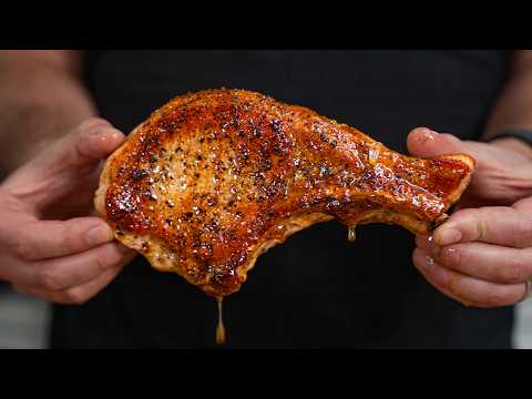 Pan-Seared Bone-In Pork Chops with Orange-Balsamic Butter Sauce