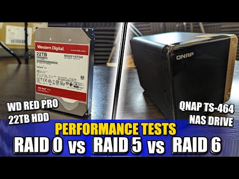 QNAP TS-464 NAS + WD Red 22TB 10GbE RAID 0, RAID 5 and RAID 6 Performance Tests