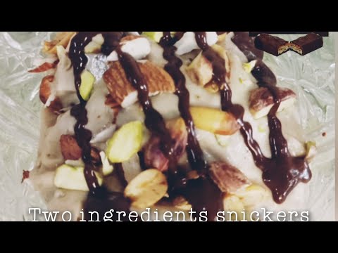 Ice Cream without Sugar | Snickers Ice cream with two ingredients @Bint e kulsoom's Kitchen