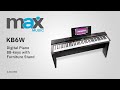 Video: Max Kb6W Piano Digital 88 Teclas con Soporte de Madera