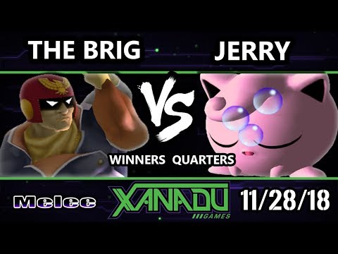 S@X 278 SSBM - EBM | Jerry (Jigglypuff) Vs. The Brig (Captain Falcon) - Smash Melee Winners Semis