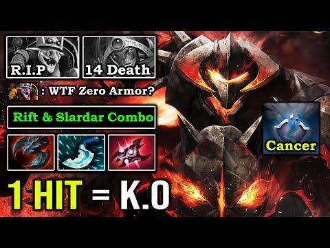 EVEN GODLIKE TIMBER ISN'T TANKY Crazy Rift + Slardar Combo = 1 HIT Support 100% Counter ALL DotA 2