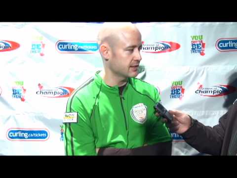 2011 Capital One Curling Cup of Canada Draw 1 Media Scrum