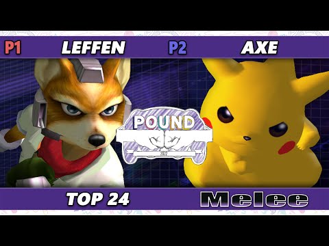 Pound 2022 Top 24 - Leffen (Fox) Vs. Axe (Pikachu) SSBM Smash Melee Tournament