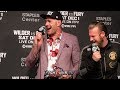 TYSON FURY EXITS DEONTAY WILDER POST FIGHT SINGING LIKE A BOSS