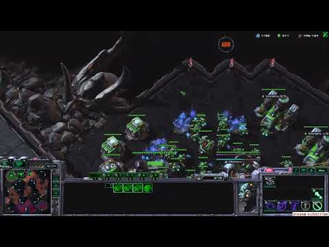 Diamond 1 Terran ladder TvZ vs barcode big macro mech game #sc2 #subscribe