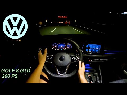 2022 Volkswagen Golf 8 GTD 200 PS TOPSPEED NIGHT POV DRIVE ASCHAFFENBURG (60 FPS)