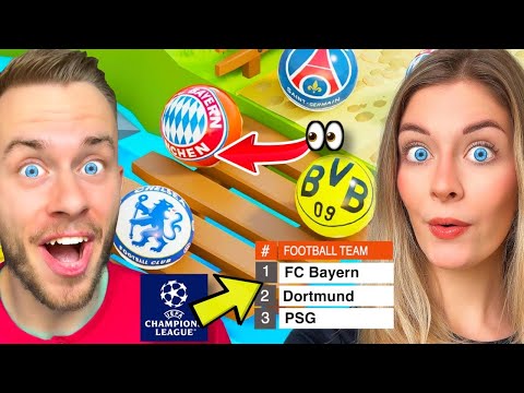 CHAMPIONS LEAGUE Marble Race BATTLE: Fabiano vs Leni! 🤣🏆 (extrem spannend!!)