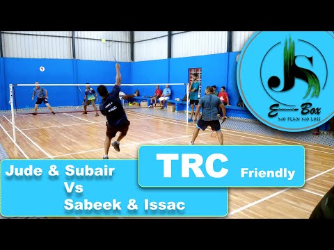 Badminton Jude & subair Vs sabeek & Issac party match TRC club kanyakumari #badminton #trc #match