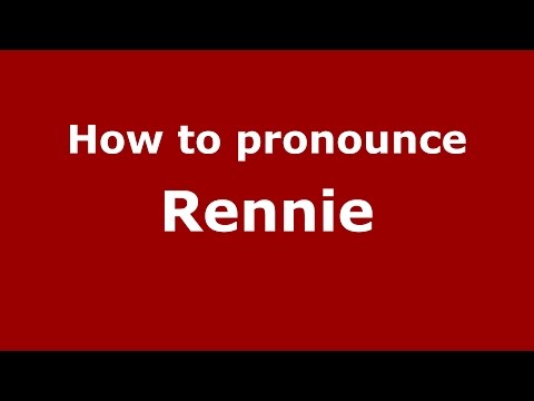How to pronounce Rennie (Gladstone, New Jersey, US/American English) - PronounceNames.com
