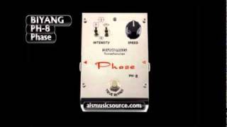 Video thumbnail for Biyang PH-8 Phaser guitar Pedal Demo by alsmusicsourcedotcom