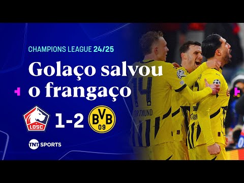 Gols e lances de Lille x Borussia Dortmund