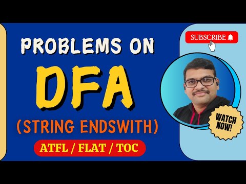 DETERMINISTIC FINITE AUTOMATA DFA EXAMPLE 2 STRINGS ENDS WITH IN AUTOMATA THEORY || TOC