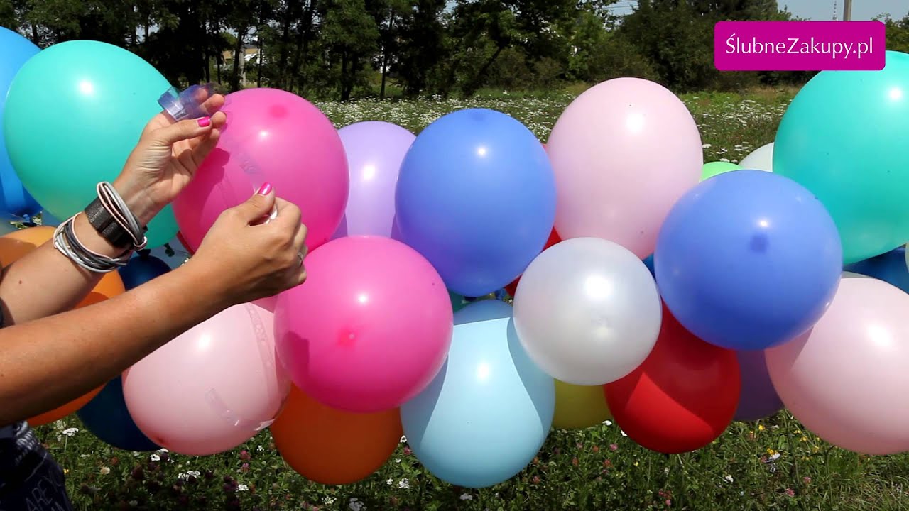 Jak zrobić girlandę z balonów - sklep ślubny http://www.SlubneZakupy.pl