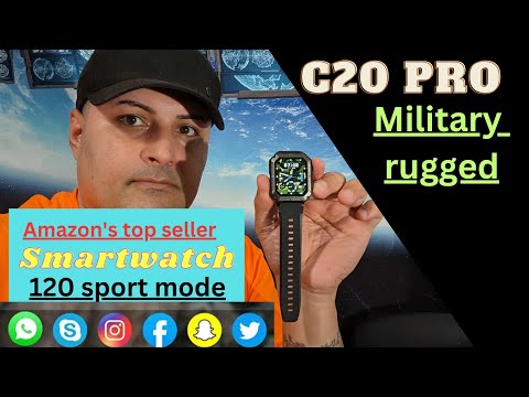 C20 PRO MILITARY RUGGED SMART WATCH WITH SO MANY FEATURES