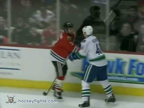 Andrew Alberts vs Brent Seabrook Mar 5, 2010 - Sportsnet feed