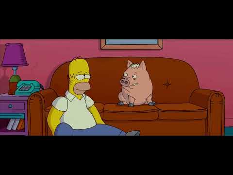 The Simpsons Movie (2007) – Maybe we should kiss just to break the tension.