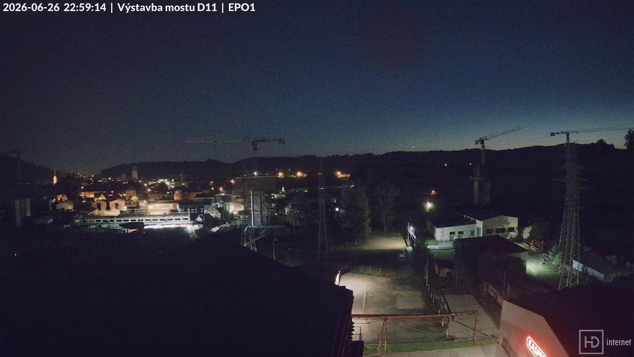 Live webcam view of D11 Motorway Bridge Construction