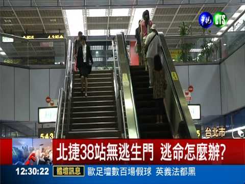 太誇張!北捷109站 38站沒逃生門