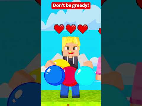 LankyBox - Don't Be GREEDY! 😭 #shorts | Minecraft Animation | TikTok By LankyBox