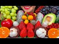 ASMR FRESH FRUIT PLATTER MAKAN BUAH SEGAR ताजे फल खाएं MUKBANG MASSIVE Eating So