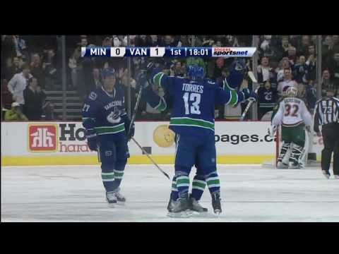 Canucks Vs Wild - Raffi Torres 1-0 Goal - 03.14.11 - HD