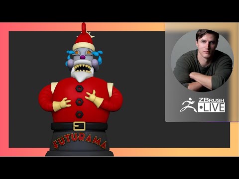 Futurama Robot Santa Claus Christmas Ornament - Ian Robinson - ZBrush 2022