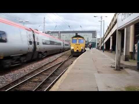 Freightliner convoy 66565, 562, 419, 598, 528, 515 & 519 run through Carlisle
