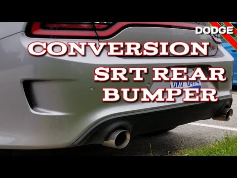 Dodge Charger Rear Bumper Conversion to SRT Scat Pack Hellcat Rear Bumper.