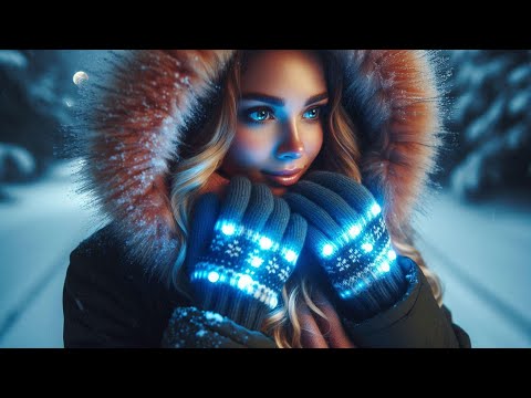 LED Light Up Gloves in the London Snow #london #snow Video