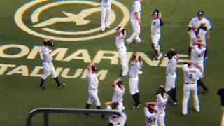 千葉ロッテマリーンズ 試合前のウォーミングアップ