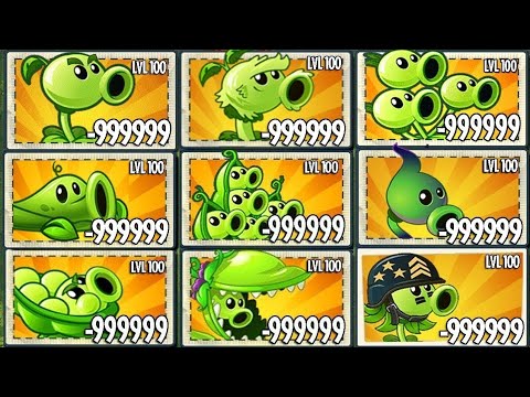 PvZ 2 Tournament All Peashooter & Pea Vine Vs 99 Zombies - Who Will Win?