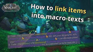 How to link items into macros that's re-usable with linked items | World of warcraft