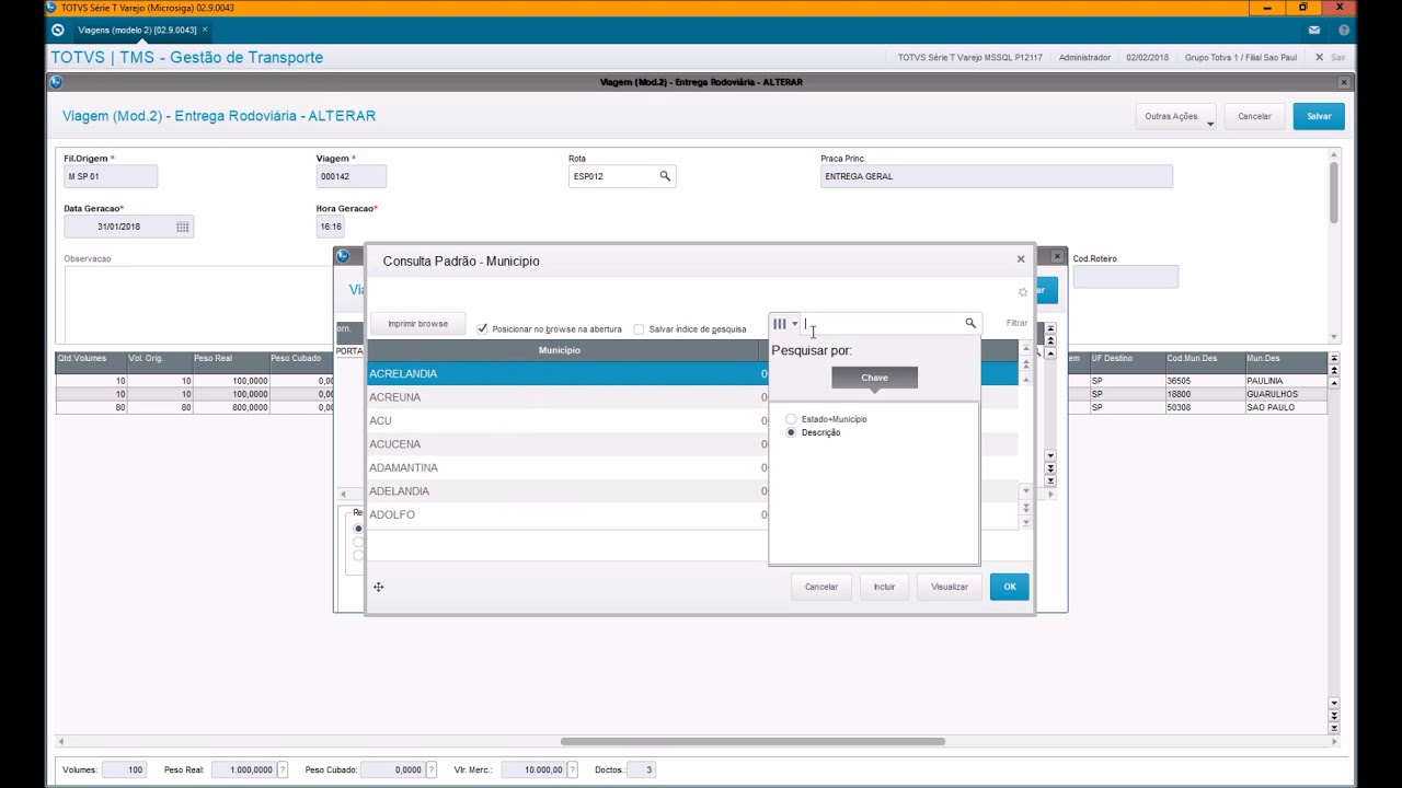 How To | Integração TOTVS Logística TMS e TOTVS Logística Frete Embarcador