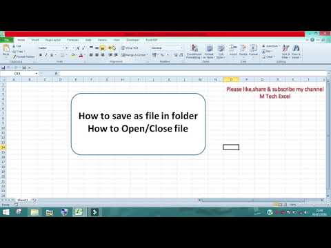 VBA Tutorial - How to Save As File in Folder and Open/Close file