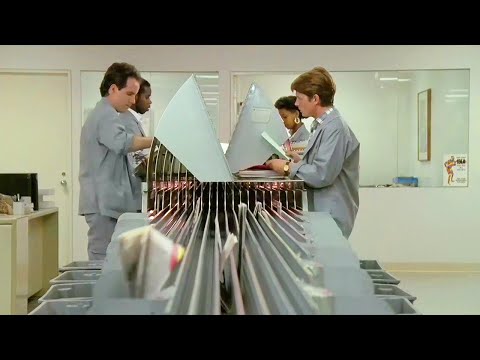 The Secret of My Success (1987) | Brantley starts his new job in the mailroom of Pemrose Corporation