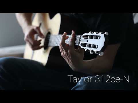 2012 Taylor 312ce-N LH - Natural | USA All Solid Crossover Classical Lefthand Guitar Nylon Cutaway Pickup | OHSC image 21