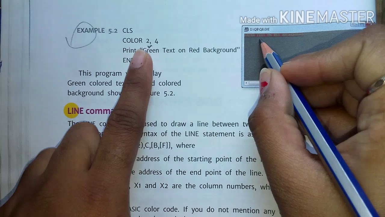 Computer :- class 7th:- chapter - QBASIC : Graphics and sounds (part-1)