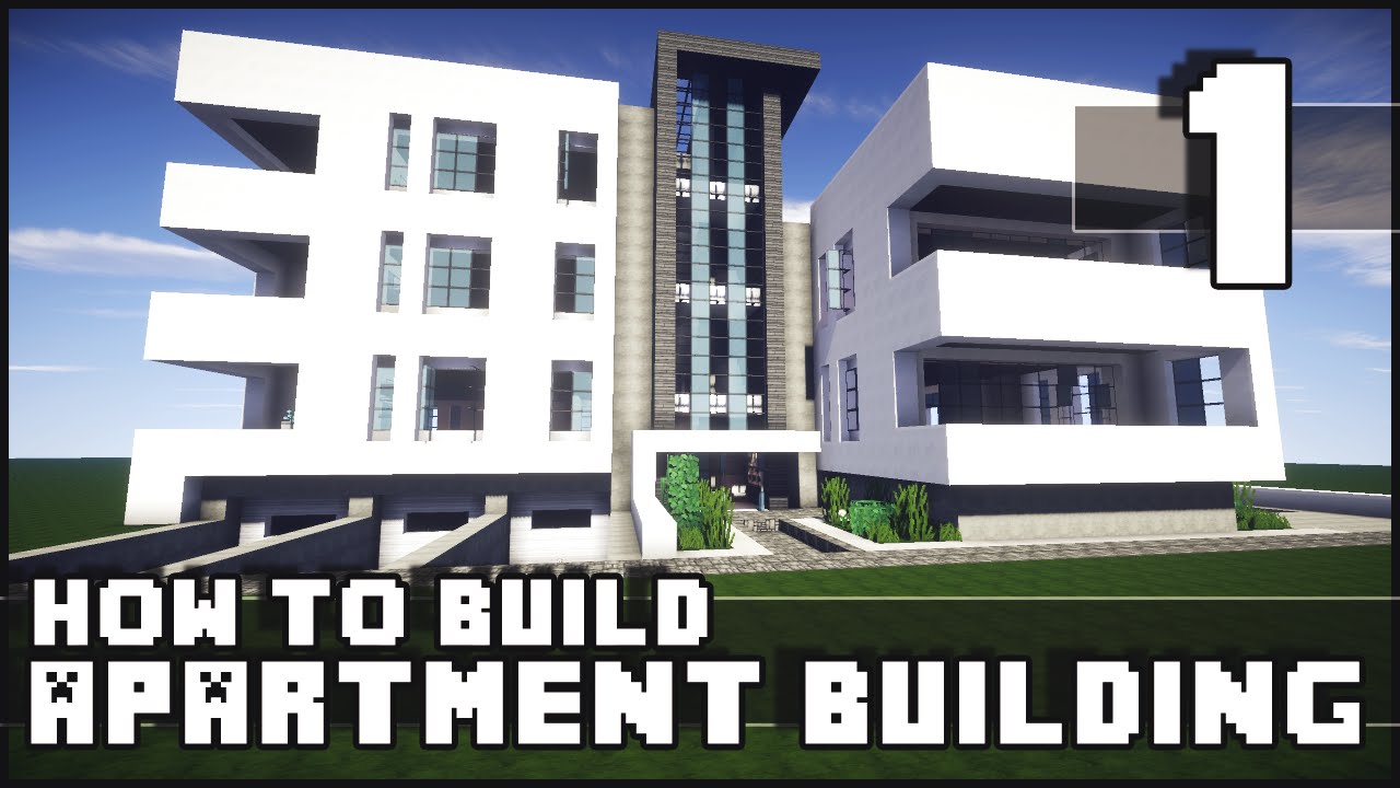 Minecraft - How to Build : Modern Apartment Building - Part 1