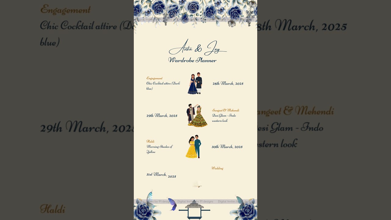 Festive Gold Event Announcement Card