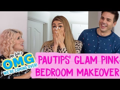 Paula Galindo aka PauTips’ Glam Pink Bedroom Makeover! | OMG We're Coming Over Video