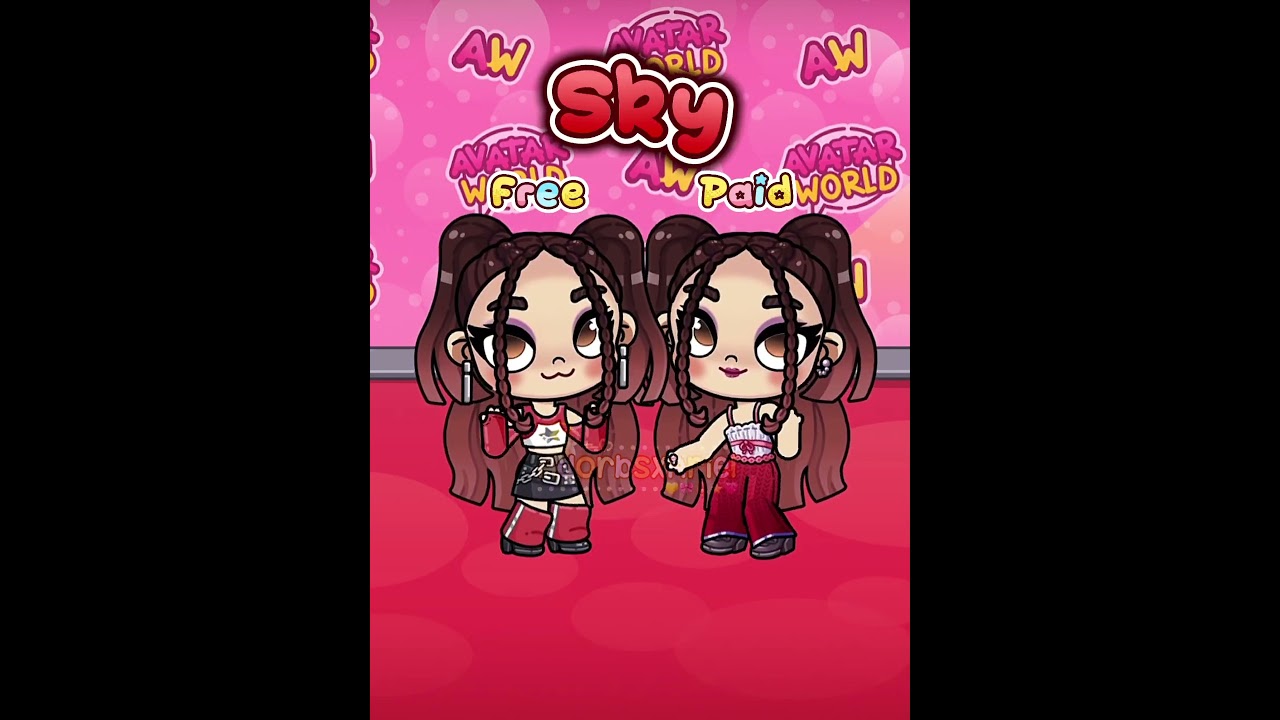 AVATAR WORLD GALXE FREE VS PAID!! 🌌💸 || #avatarworld #galxe #shorts #free #paid #comparison #kpop