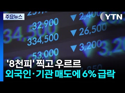 우리나라 주식 가격이 높게 올랐다가 크게 떨어졌어요