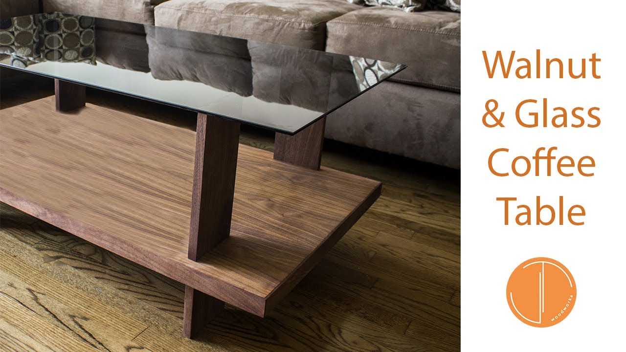 Walnut and Glass Coffee Table - JT Woodworks