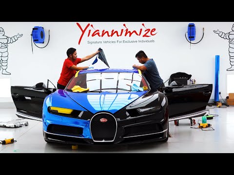 Did he really wrap a Bugatti Chiron? 🤯 😳