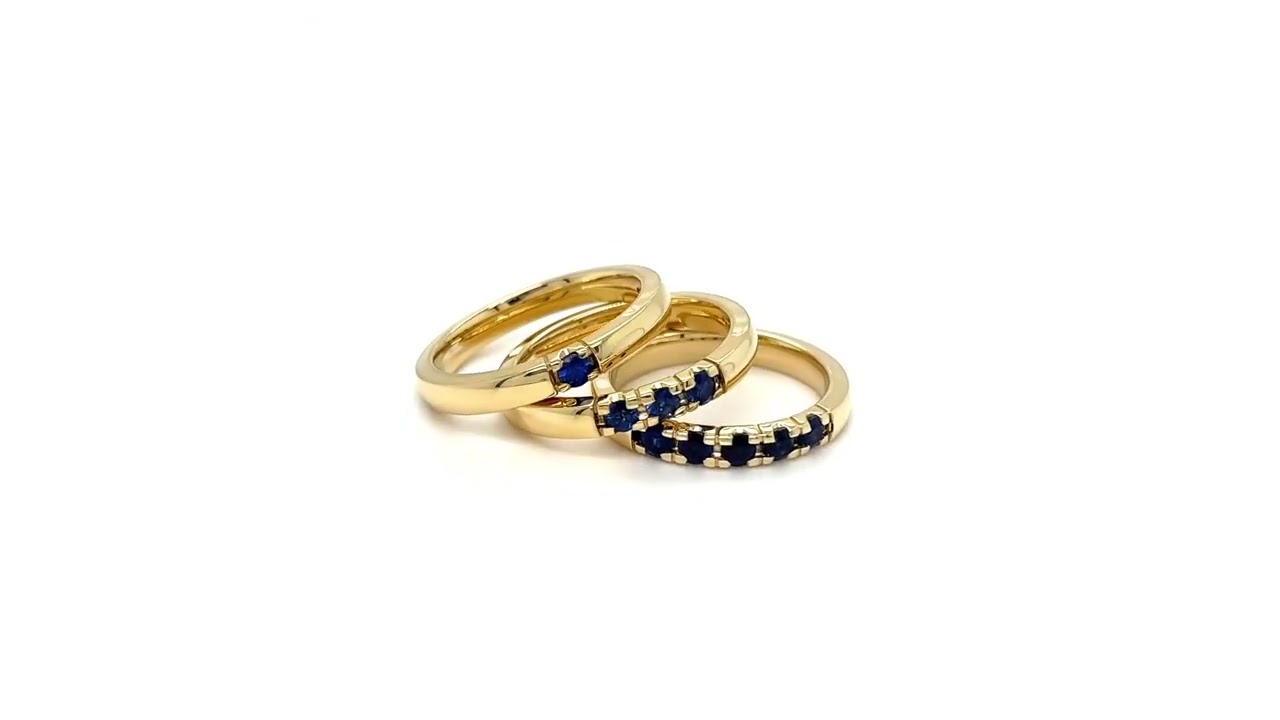 Grace Ring 14 kt. rd. 3x0,07 safir