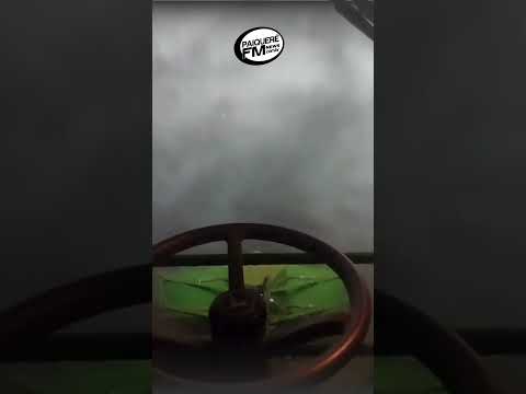 Câmera flagra: Tempestade com ventos e granizo atinge plantação no Paraná! ⛈️🚜