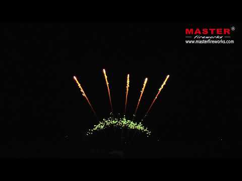 Liuyang Factory  Display Pyrotechnics 2" 5 Shot Fan Single Row Cake Fireworks